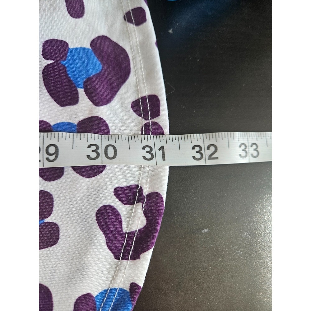 LuLaRoe Mitzi XS‎ Leopard Print Dress Belted Short Sleeve NWT White Blue - Picture 5 of 7